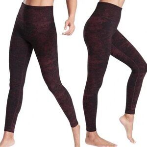 ATHLETA Glades High Rise Elation Tight Antique Burgundy XS Size